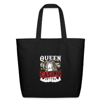 Jackpot Gambling Casino Theme Party - Eco-Friendly Cotton Tote - black - Front
