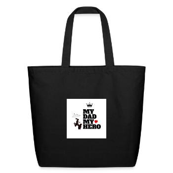 My Dad My Hero - Eco-Friendly Cotton Tote - black - Front