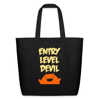 Entry Level Devil - Eco-Friendly Cotton Tote - black - Front