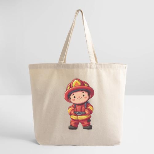 Friendly Firefighter Hero - Eco-Friendly Cotton Tote