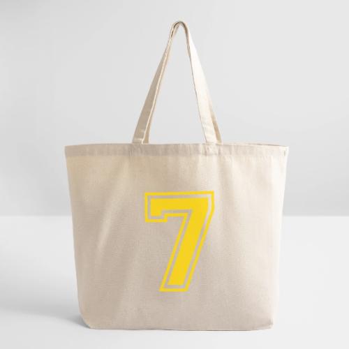 Number 7 in a classic athletic collegiate font - Eco-Friendly Cotton Tote