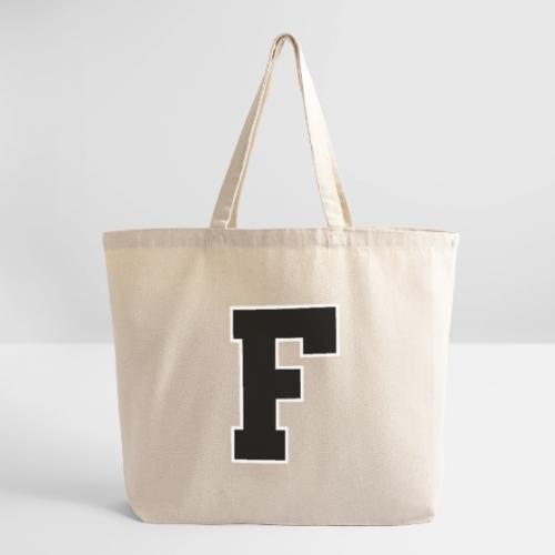 Varsity Letter F Athletic Monogram - Eco-Friendly Cotton Tote