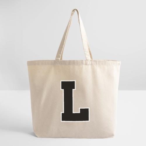 Varsity Letter L Athletic Monogram - Eco-Friendly Cotton Tote