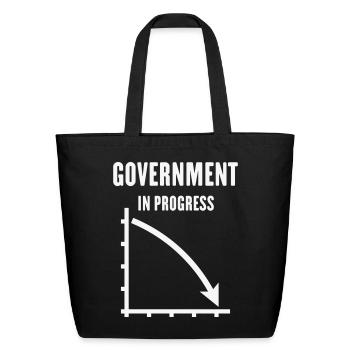 Government In Progress (Politics / Policy / White) - Eco-Friendly Cotton Tote - black - Front