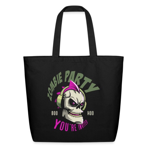 zombie party music skull - Eco-Friendly Cotton Tote