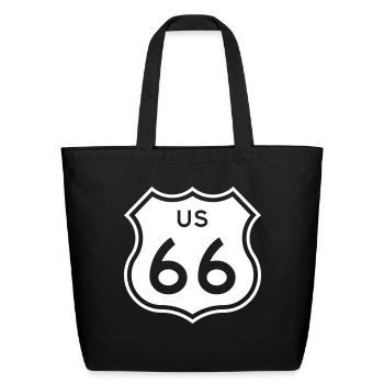 Route 66 - Eco-Friendly Cotton Tote - black - Front