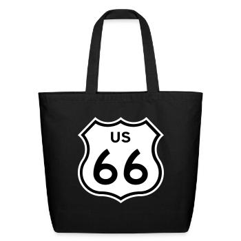 Route 66 - Eco-Friendly Cotton Tote - black - Front