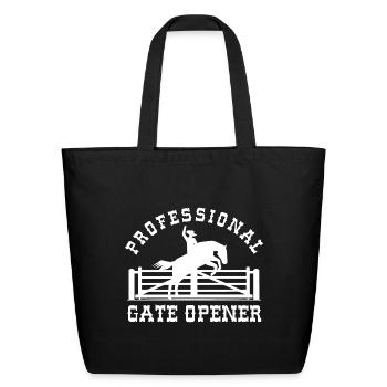 Professional Gate Opener - Eco-Friendly Cotton Tote - black - Front