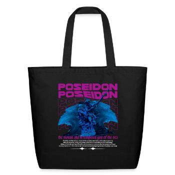 POSEIDON STATUE STREETWEAR - Eco-Friendly Cotton Tote - black - Front