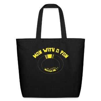 Gold Panning, GOld Digger - Eco-Friendly Cotton Tote - black - Front