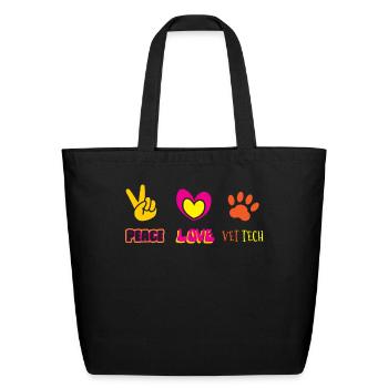 VET Tech, veterinarian - Eco-Friendly Cotton Tote - black - Front