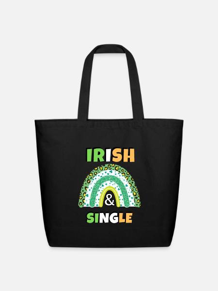 IRISH AND SINGLE - Eco-Friendly Cotton Tote - black