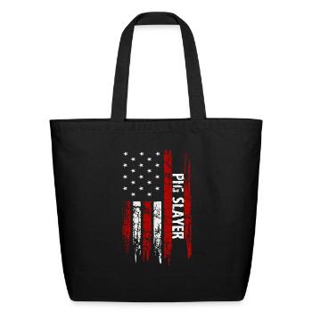 Hog Hunting Hog Hunter Boar Hunting - Eco-Friendly Cotton Tote - black - Front