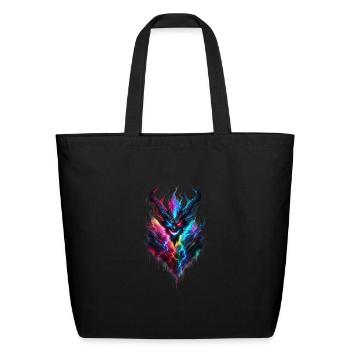 Ethereal Frost Guardian - Eco-Friendly Cotton Tote - black - Front