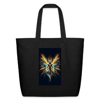Prismatic Guardian Warrior of Light - Eco-Friendly Cotton Tote - black - Front