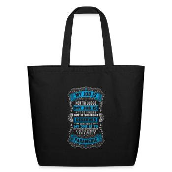 Paramedics Hospital Emergency Doctor - Eco-Friendly Cotton Tote - black - Front