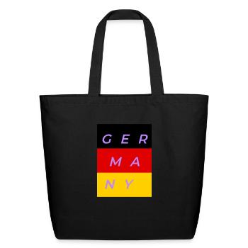 Germany - Eco-Friendly Cotton Tote - black - Front