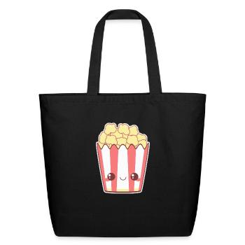 Popcorn - Eco-Friendly Cotton Tote - black - Front