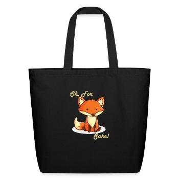 for fox sake - Eco-Friendly Cotton Tote - black - Front