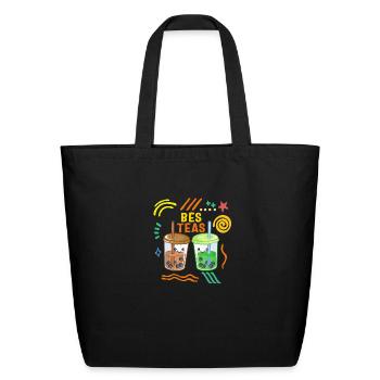 Bes Teas Shirt, Bubble Tea Bubble Milk Tea - Eco-Friendly Cotton Tote - black - Front