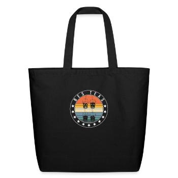 Bes Teas Shirt, Bubble Tea Bubble Milk Tea - Eco-Friendly Cotton Tote - black - Front