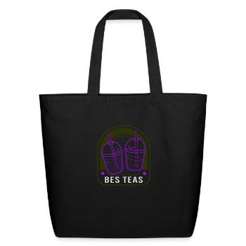 Bes Teas Shirt, Bubble Tea Bubble Milk Tea - Eco-Friendly Cotton Tote - black - Front