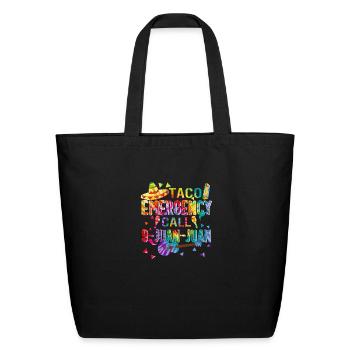Taco Emergency Call 9 Juan Juan Cinco de Mayo - Eco-Friendly Cotton Tote - black - Front