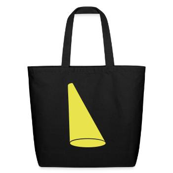 design spotlight light cone - Eco-Friendly Cotton Tote - black - Front