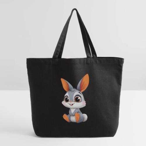Multicolor Baby Rabbit Cartoon Sitting - Eco-Friendly Cotton Tote
