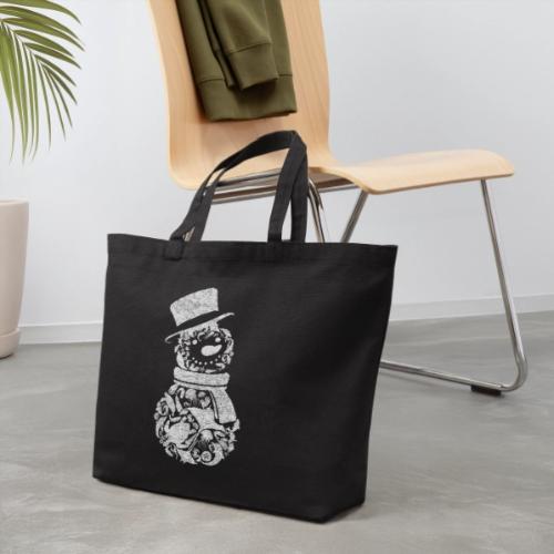 Coastal Christmas White Snowman - Eco-Friendly Cotton Tote