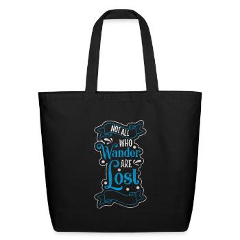 Adventure Tourist Backpacker - Eco-Friendly Cotton Tote - black - Front