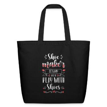 Shoemaker Shoe Craftsmanship Sole - Eco-Friendly Cotton Tote - black - Front