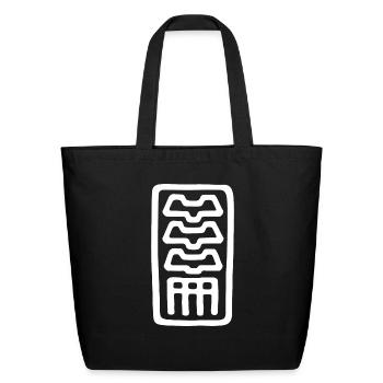 strange design - Eco-Friendly Cotton Tote - black - Front