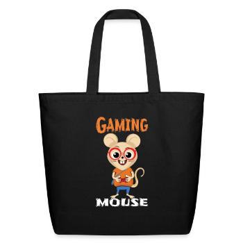Gaming Mouse - Eco-Friendly Cotton Tote - black - Front
