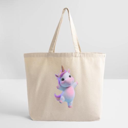 Cute Cartoon Unicorn Dancing Joyfully - Eco-Friendly Cotton Tote