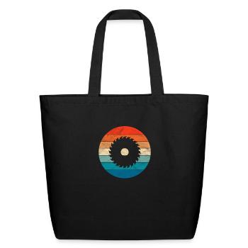 Saw Blade - Eco-Friendly Cotton Tote - black - Front