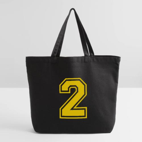 Number 2 in a classic athletic collegiate font - Eco-Friendly Cotton Tote