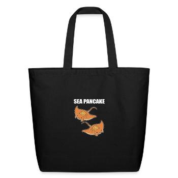 Sea Pancake Pun Maker Gift - Eco-Friendly Cotton Tote - black - Front