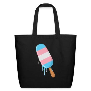 Transgender Pride Ice Cream Lgbt Trans Flag Trans - Eco-Friendly Cotton Tote - black - Front