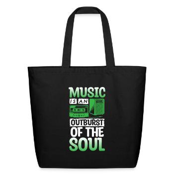 Music Guitar Singer Musical - Eco-Friendly Cotton Tote - black - Front