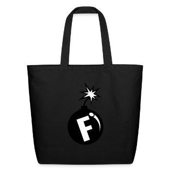 F BOMB - Eco-Friendly Cotton Tote - black - Front