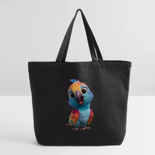 Colorful Cartoon Baby Parrot Design - Eco-Friendly Cotton Tote
