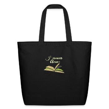 I would like to advance - Eco-Friendly Cotton Tote - black - Front