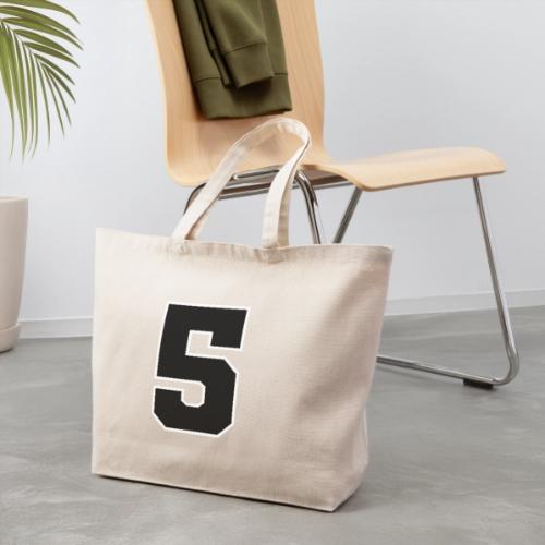 Varsity Number 5 Athletic Design - Eco-Friendly Cotton Tote