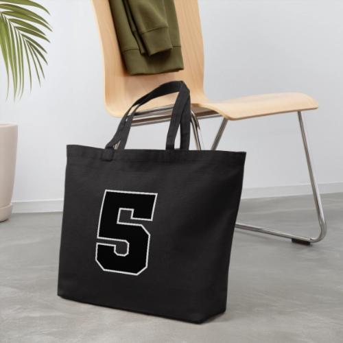 Varsity Number 5 Athletic Design - Eco-Friendly Cotton Tote