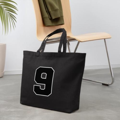 Varsity Number 9 Athletic Font - Eco-Friendly Cotton Tote