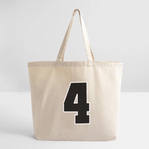 Varsity Number 4 College Style - Eco-Friendly Cotton Tote