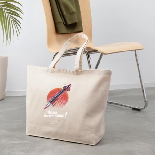 Mars Here We Come - Dark - With Logo - Eco-Friendly Cotton Tote