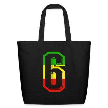 jersey number 6 - color change - Eco-Friendly Cotton Tote - black - Front