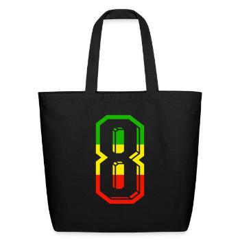 jersey number 8 - color change - Eco-Friendly Cotton Tote - black - Front